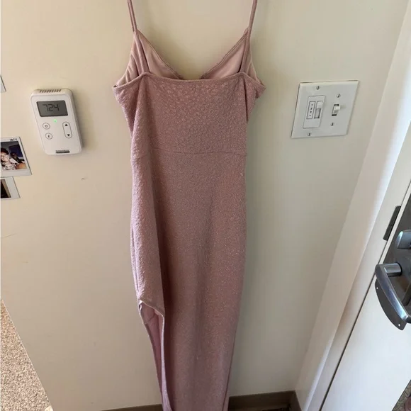 Chic Pink Cowl Neck Slip Dress - Picture 2 of 4